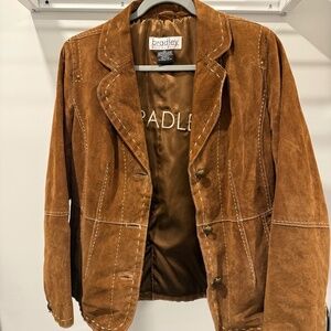 Bradley Bayou Embroidered Womens 100% Leather Jacket Size Small